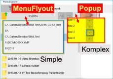 UWP: Popup Menü vs MenuFlyout oder Flyout