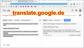Übersetzung durch Google oder Bing/Microsoft. Was ist besser?